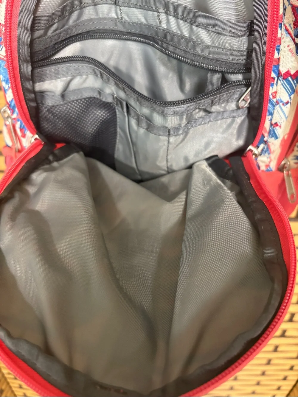 The North Face Coral And Blue Jester Backpack